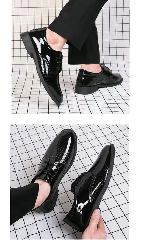 Men Leather Shoes Business Formal Fashion Korean Style Casual Versatile Footwear